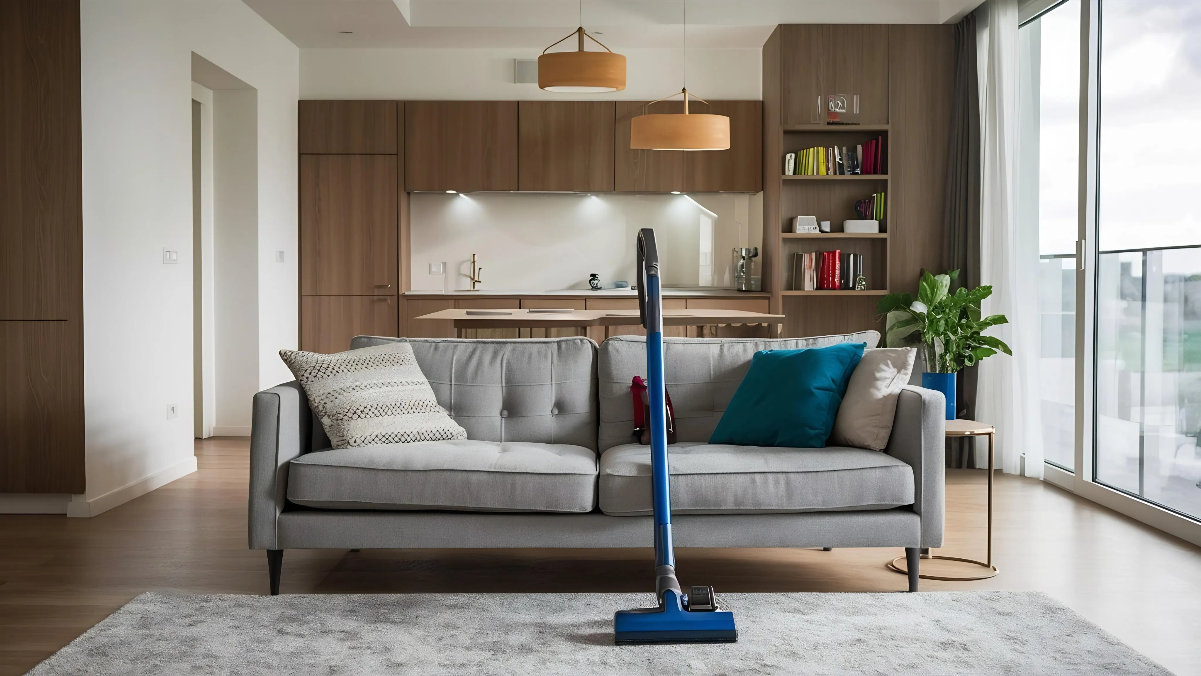 Professionally cleaned living room by Earth Friendly Cleaning